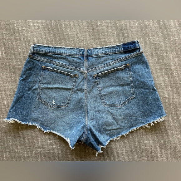 Abercrombie & Fitch Sz 35 20 Distressed Shorts Curve Love 90s High Rise Cut Off - Picture 4 of 12